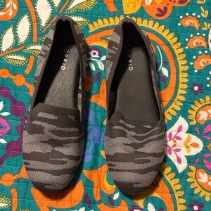 Torrid Black and Gray Camouflage Flats
